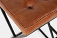 Jofran Brooks Distressed Modern Leather Backless Stool in Saddle - Holmwood's Furniture & Design Center (Somersworth, NH)