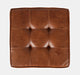 Jofran Brooks Distressed Modern Leather Backless Stool in Saddle - Holmwood's Furniture & Design Center (Somersworth, NH)