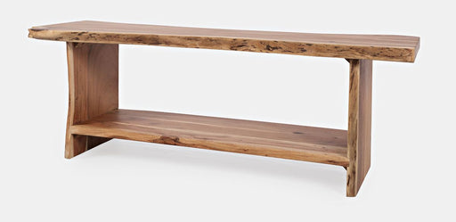 Jofran Cooper Live Edge 52" Solid Acacia Storage Bench in Natural - Holmwood's Furniture & Design Center (Somersworth, NH)
