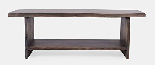 Jofran Cooper Live Edge 52" Solid Acacia Storage Bench in Slate image