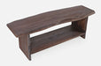 Jofran Cooper Live Edge 52" Solid Acacia Storage Bench in Slate - Holmwood's Furniture & Design Center (Somersworth, NH)