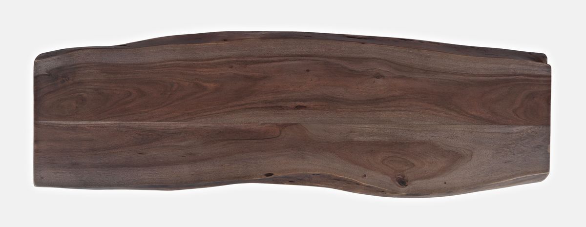 Jofran Cooper Live Edge 52" Solid Acacia Storage Bench in Slate - Holmwood's Furniture & Design Center (Somersworth, NH)