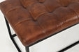 Jofran Global Archive 55" Genuine Distressed Leather Ottoman Bench in Saddle brown - Holmwood's Furniture & Design Center (Somersworth, NH)