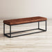 Jofran Global Archive 55" Genuine Distressed Leather Ottoman Bench in Saddle brown - Holmwood's Furniture & Design Center (Somersworth, NH)