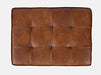 Jofran Global Archive Genuine Distressed Leather Ottoman Stool in Saddle brown - Holmwood's Furniture & Design Center (Somersworth, NH)