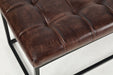 Jofran Global Archive 55" Genuine Distressed Leather Ottoman Bench in Dark Sienna - Holmwood's Furniture & Design Center (Somersworth, NH)