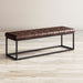 Jofran Global Archive 55" Genuine Distressed Leather Ottoman Bench in Dark Sienna - Holmwood's Furniture & Design Center (Somersworth, NH)