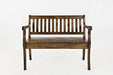 Jofran Artisan's Craft 42" Rustic Farmhouse Distressed Acacia Storage Bench in Dakota Oak image