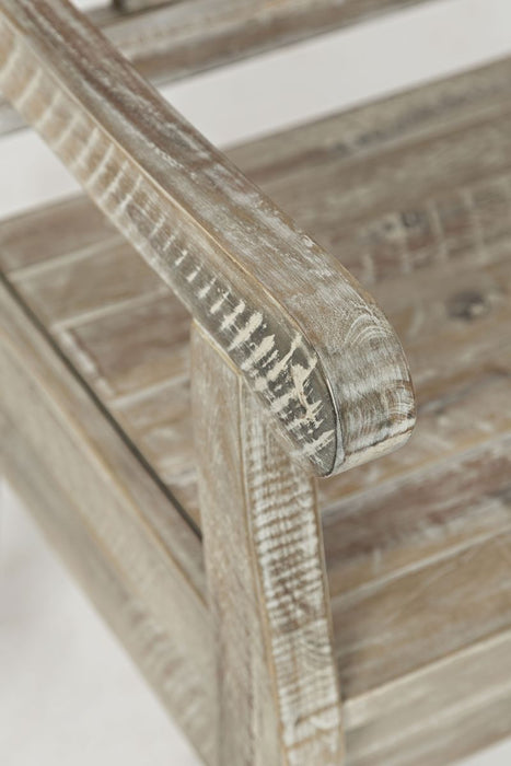 Jofran Artisan's Craft 42" Rustic Farmhouse Distressed Acacia Storage Bench in Washed Grey - Holmwood's Furniture & Design Center (Somersworth, NH)