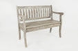 Jofran Artisan's Craft 42" Rustic Farmhouse Distressed Acacia Storage Bench in Washed Grey - Holmwood's Furniture & Design Center (Somersworth, NH)