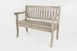 Jofran Artisan's Craft 42" Rustic Farmhouse Distressed Acacia Storage Bench in Washed Grey - Holmwood's Furniture & Design Center (Somersworth, NH)