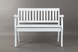 Jofran Artisan's Craft 42" Rustic Farmhouse Distressed Acacia Storage Bench in Distressed Weathered White image