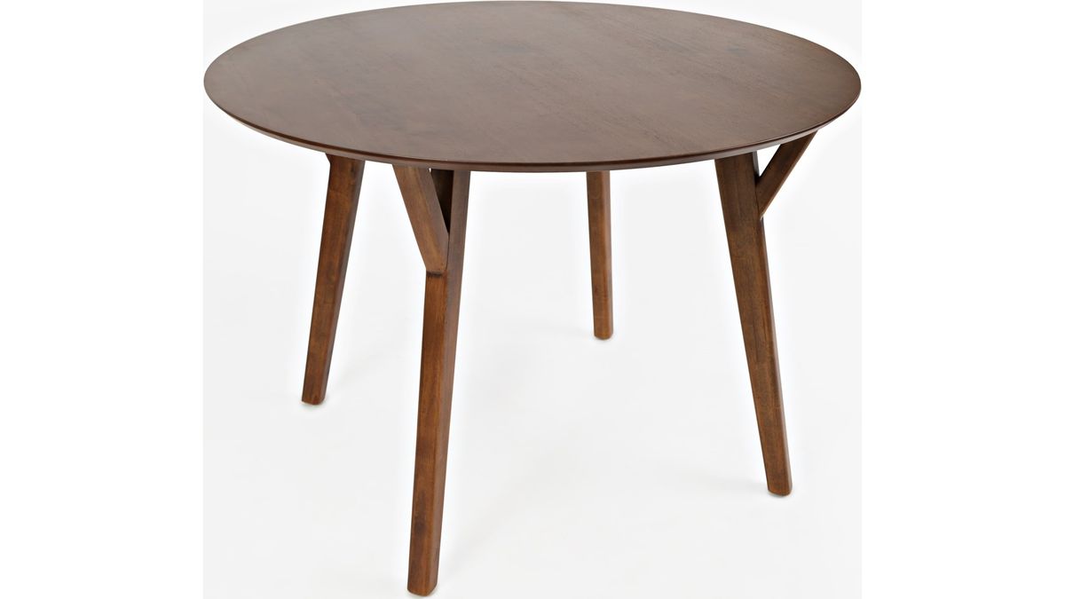 Jofran Copenhagen Round Dining Table in Brown - Holmwood's Furniture & Design Center (Somersworth, NH)