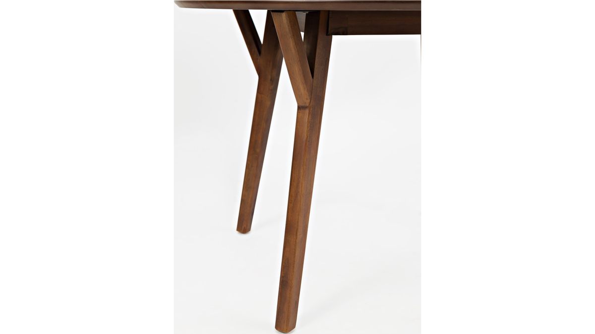 Jofran Copenhagen Round Dining Table in Brown - Holmwood's Furniture & Design Center (Somersworth, NH)