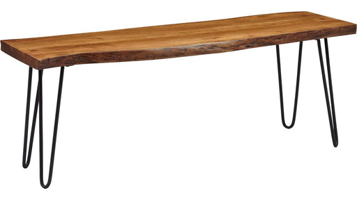 Jofran Nature's Edge 48" Bench in Light Chestnut - Holmwood's Furniture & Design Center (Somersworth, NH)