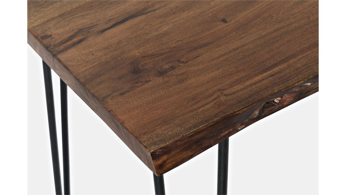 Jofran Nature's Edge 52" Live Edge Counter Height Table in Light Chestnut - Holmwood's Furniture & Design Center (Somersworth, NH)