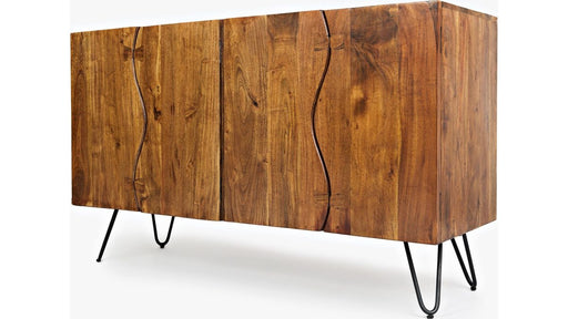 Jofran Nature's Edge Sideboard with 4 Live Edge Doors in Light Chestnut - Holmwood's Furniture & Design Center (Somersworth, NH)