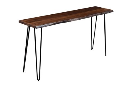 Jofran Nature's Edge Solid Acacia Counter Height Sofa Dining Table in Chestnut - Holmwood's Furniture & Design Center (Somersworth, NH)