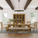 Jofran Telluride Rustic Distressed Pine 127" Trestle Dining Table with Two Extension Leaves in Gold - Holmwood's Furniture & Design Center (Somersworth, NH)