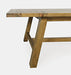 Jofran Telluride Rustic Distressed Pine 127" Trestle Dining Table with Two Extension Leaves in Gold - Holmwood's Furniture & Design Center (Somersworth, NH)
