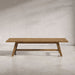 Jofran Telluride Rustic Distressed Pine 127" Trestle Dining Table with Two Extension Leaves in Gold - Holmwood's Furniture & Design Center (Somersworth, NH)