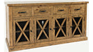 Jofran Telluride 4 Drawer Sideboard in Natural - Holmwood's Furniture & Design Center (Somersworth, NH)