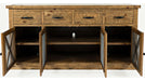 Jofran Telluride 4 Drawer Sideboard in Natural - Holmwood's Furniture & Design Center (Somersworth, NH)