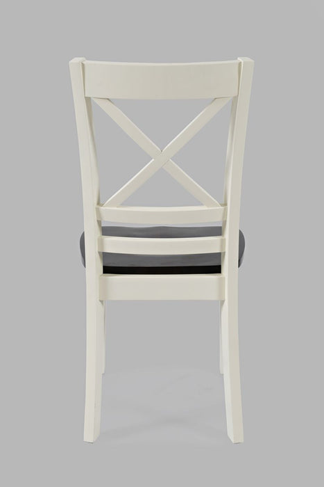 Jofran Asbury Park Solid Acacia Farmhouse X-Back Chair (Set of 2) in White - Holmwood's Furniture & Design Center (Somersworth, NH)