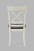Jofran Asbury Park Solid Acacia Farmhouse X-Back Chair (Set of 2) in White - Holmwood's Furniture & Design Center (Somersworth, NH)