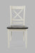 Jofran Asbury Park Solid Acacia Farmhouse X-Back Chair (Set of 2) in White image
