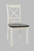 Jofran Asbury Park Solid Acacia Farmhouse 4-Pack Dining Set - Table with 2 Chairs and Bench in White - Holmwood's Furniture & Design Center (Somersworth, NH)