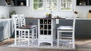 Jofran Asbury Park Solid Acacia Farmhouse X Back Stool (Set of 2) in White - Holmwood's Furniture & Design Center (Somersworth, NH)