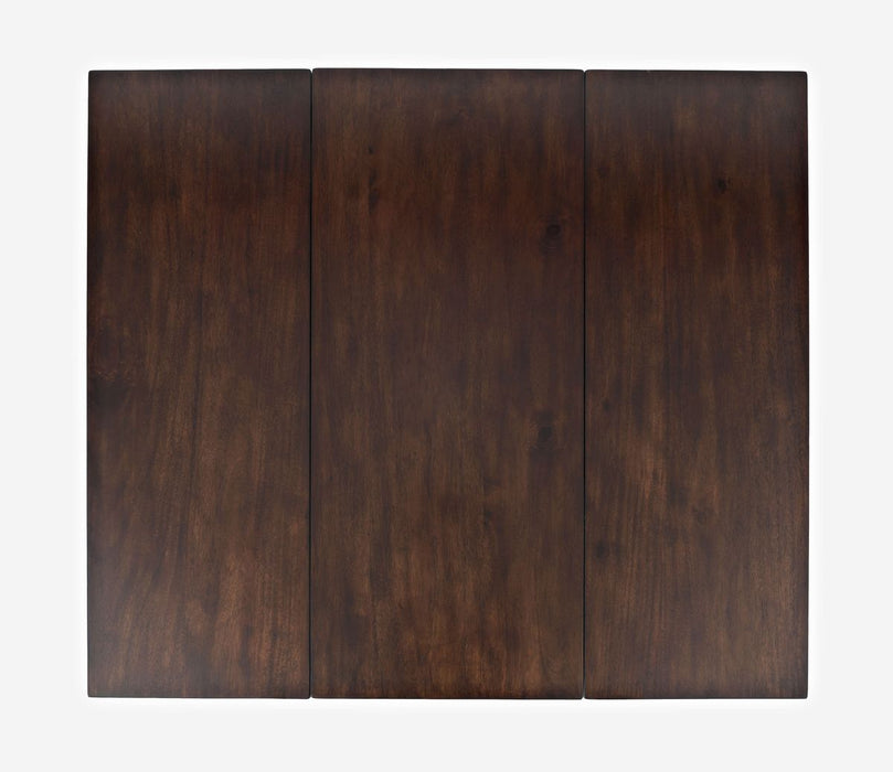 Jofran Asbury Park Solid Acacia Farmhouse Storage Counter Drop Leaf Dining Table with Storage and Wine Rack in White - Holmwood's Furniture & Design Center (Somersworth, NH)