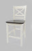 Jofran Asbury Park Solid Acacia Farmhouse X Back Stool (Set of 2) in White - Holmwood's Furniture & Design Center (Somersworth, NH)