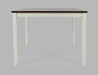 Jofran Asbury Park Solid Acacia Farmhouse 4-Pack Counter Height Dining Set - Table with 2 Stools and Bench in White - Holmwood's Furniture & Design Center (Somersworth, NH)