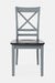 Jofran Asbury Park Solid Acacia Farmhouse X-Back Chair (Set of 2) in Grey image