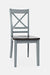 Jofran Asbury Park Solid Acacia Farmhouse 4-Pack Dining Set - Table with 2 Chairs and Bench in Grey - Holmwood's Furniture & Design Center (Somersworth, NH)