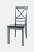 Jofran Asbury Park Solid Acacia Farmhouse 4-Pack Dining Set - Table with 2 Chairs and Bench in Grey - Holmwood's Furniture & Design Center (Somersworth, NH)
