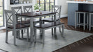 Jofran Asbury Park Solid Acacia Farmhouse X-Back Chair (Set of 2) in Grey - Holmwood's Furniture & Design Center (Somersworth, NH)