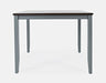 Jofran Asbury Park Solid Acacia Farmhouse 4-Pack Counter Height Dining Set - Table with 2 Stools and Bench in Grey - Holmwood's Furniture & Design Center (Somersworth, NH)