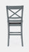Jofran Asbury Park Solid Acacia Farmhouse X Back Stool (Set of 2) in Grey - Holmwood's Furniture & Design Center (Somersworth, NH)