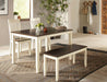 Jofran Decatur Lane Farmhouse 4 Piece Acacia Counter Height Set in White - Holmwood's Furniture & Design Center (Somersworth, NH)