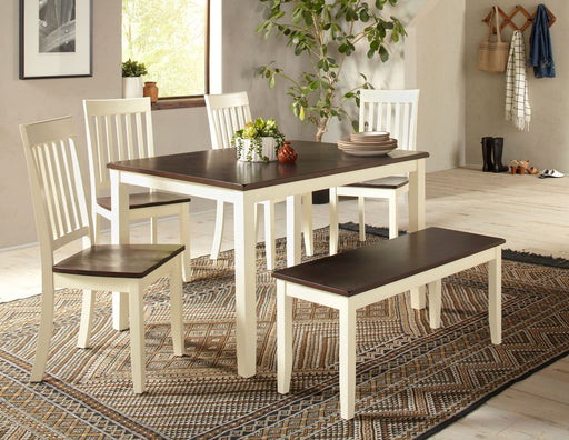 Jofran Decatur Lane Farmhouse Acacia Dining Chair (Set of 2) in White - Holmwood's Furniture & Design Center (Somersworth, NH)