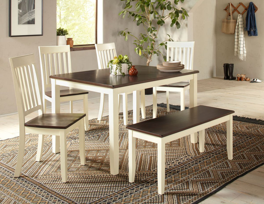 Jofran Decatur Lane Farmhouse Acacia Dining Chair (Set of 2) in White - Holmwood's Furniture & Design Center (Somersworth, NH)