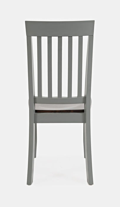 Jofran Decatur Lane Farmhouse Acacia Dining Chair (Set of 2) in Grey - Holmwood's Furniture & Design Center (Somersworth, NH)
