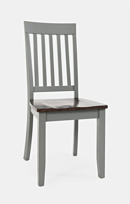 Jofran Decatur Lane Farmhouse 4 Piece Acacia Dining Set in Grey - Holmwood's Furniture & Design Center (Somersworth, NH)