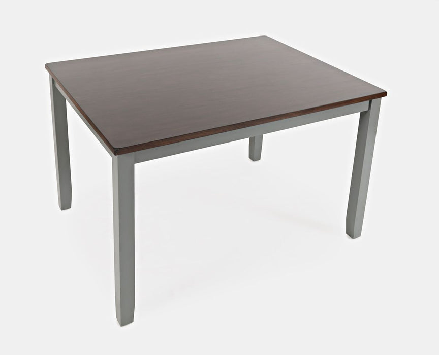 Jofran Decatur Lane Farmhouse 4 Piece Acacia Dining Set in Grey - Holmwood's Furniture & Design Center (Somersworth, NH)