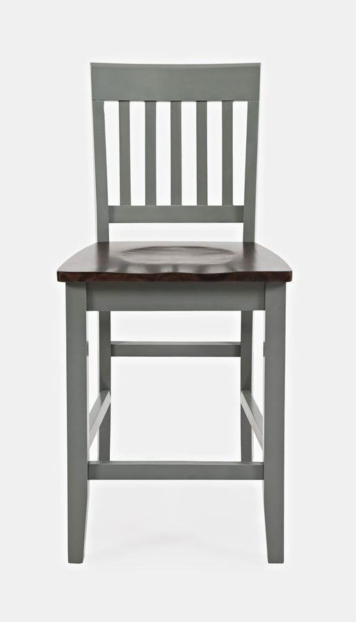 Jofran Decatur Lane Farmhouse Acacia Counter Stool (Set of 2) in Grey image
