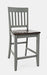 Jofran Decatur Lane Farmhouse 4 Piece Acacia Counter Height Set in Grey - Holmwood's Furniture & Design Center (Somersworth, NH)