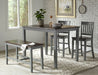Jofran Decatur Lane Farmhouse 4 Piece Acacia Counter Height Set in Grey - Holmwood's Furniture & Design Center (Somersworth, NH)